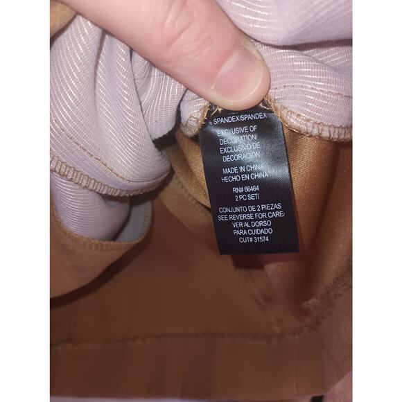 Women Size 12 Faux Suede Open Front Jacket Embroidered Western Boho Paisley Belt - Picture 4 of 5